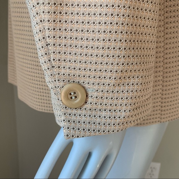 New ZANELLA Amanda Cotton Blend Woven Tan Blazer Made in Italy Career Tailored - Picture 10 of 16